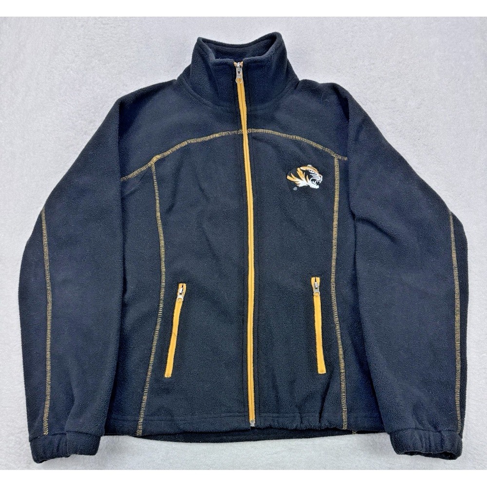 GIII Sports by Carl Banks Womens S Black Fleece Zip Up Missouri Tigers Cozy‎